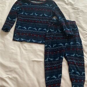 Kids Cutie Pie 18M Dinosaur Print Pajamas - Blue and Red